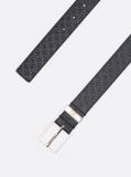 Black TH Monogram Leather Belt  Women