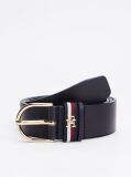 Blue Essential Signature Tape Leather Belt  Women