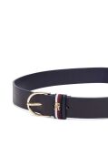 Blue Essential Signature Tape Leather Belt  Women