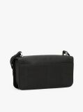 Black Logo Plaque Flap Crossbody Bag  Women