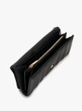 Black TH Feminine Large Flap Wallet   Women