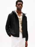 Black Logo Patch Hooded Jacket  Men