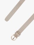 Beige Essential TH Monogram Leather Belt  Women