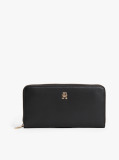 Black TH Monogram Zip-Around Wallet  Women
