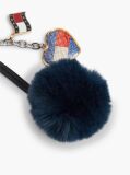Multi Pom Pom Heart Charm  Women