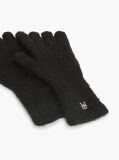 Black Chic TH Monogram Gloves With Alpaca  Women
