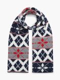 Multi Enamel Flag Fair Isle Scarf With Alpaca  Women