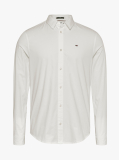 White Stretch Slim Fit Shirt  Men
