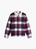 Blue Teddy Lined Brushed Flannel Oversized Shacket  Men