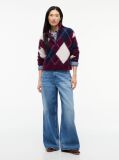 Multi Alpaca Blend Fluffy Cropped Quarter-Zip Jumper  Women
