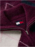 Multi Alpaca Blend Fluffy Cropped Quarter-Zip Jumper  Women