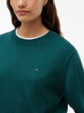 Green Boxy Crew Neck Jumper  Women
