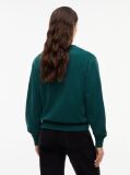 Green Boxy Crew Neck Jumper  Women