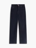 Blue Corduroy High Rise Straight Trousers  Women