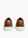 Brown New York Label Leather Cupsole Trainers  Men