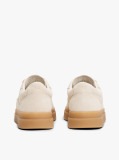 Beige Suede Embossed Court Trainers  Women