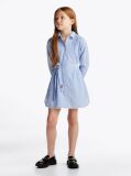 Blue Stripe Shirt Dress  Girls