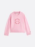 Pink Logo Crew Neck Jumper  Girls