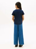 Blue Metallic Logo Slim T-Shirt  Girls