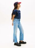 Blue Straight Leg Faded Girlfriend Jeans  Girls