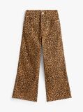 Multi Mabel Leopard Print High Rise Wide Leg Jeans  Girls