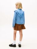 Denim Ruffle Relaxed Fit Blouse  Girls