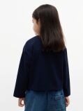 Blue Heart Logo Slim Long Sleeve T-Shirt  Girls