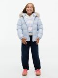 Blue Essential Faux Fur Trim Down Jacket  Girls
