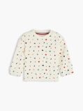 Multi Flag Embroidery Crew Neck Sweatshirt  Newborn