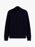 Blue Cotton Cashmere Zip-Thru Cardigan  Men