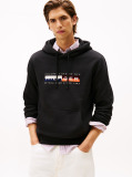 Black TH Colour Block Graphic Hoodie  Men