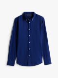 Blue Slim Fit Yarn Dyed Dobby Shirt  Men