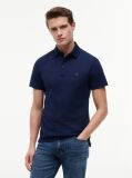 Blue Regular Fit Mesh Jersey Polo Shirt  Men