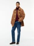 Brown Pure Wool Relaxed Duffel Coat  Men