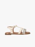 White Glitter Flat Sandals  Girls