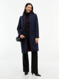 Blue Manteco Wool Blend Slim Single Breasted Coat  Women