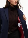 Blue Manteco Wool Blend Slim Single Breasted Coat  Women