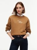 Brown Logo Relaxed Terry Sweatshirt  Women