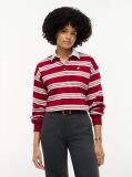 Multi Rugby Stripe Relaxed Polo Sweatshirt  Women