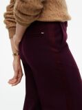 Red Straight Wide Leg Tuxedo Trousers  Women