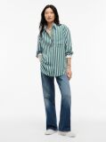 Multi Relaxed Fit Stripe Double Cuff Shirt  Women