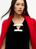 Black Festive Velvet Bow Sleeveless Mini Dress  Women