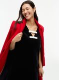 Black Festive Velvet Bow Sleeveless Mini Dress  Women