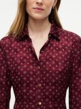 Red Jacquard Midi Shirt Dress  Women