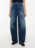 Blue High Rise Loose Balloon Jeans  Women