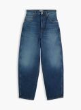 Blue High Rise Loose Balloon Jeans  Women