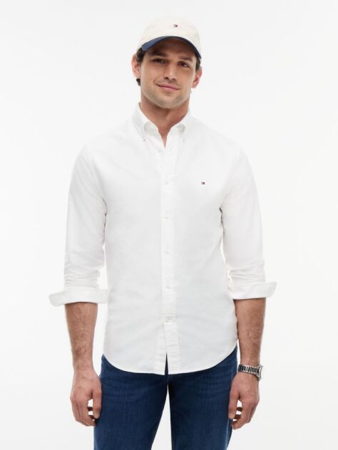 White Heritage Regular Fit Oxford Shirt  Men