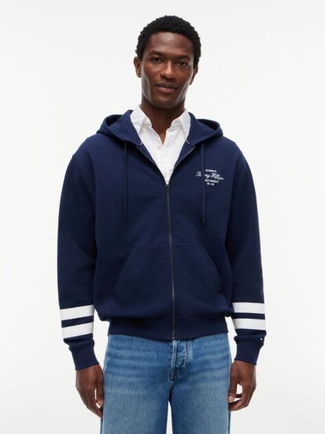 Blue Nautical Logo Zip-Thru Hoody  Men