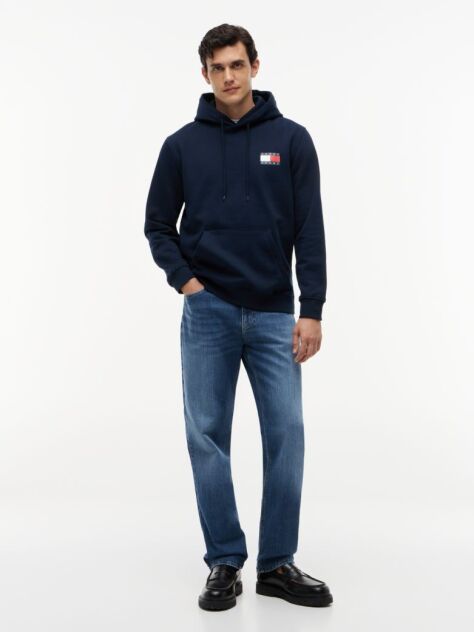Blue Logo Drawstring Hoody  Men