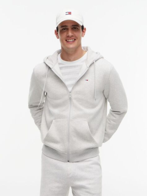 Grey Regular Hoody Zip Thru  Men